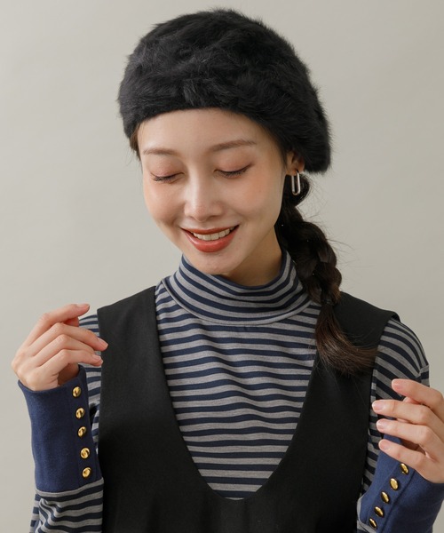 KATHARINE ROSS(キャサリンロス)の「【KATHARINE ROSS】アンゴラベレー(ハンチング/ベレー帽・レディース・ブラウン/ワイン/グレー/ベージュ/ネイビー/ブラック・MEDIUM)」の19枚目の写真