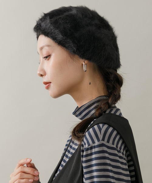 KATHARINE ROSS(キャサリンロス)の「【KATHARINE ROSS】アンゴラベレー(ハンチング/ベレー帽・レディース・ブラウン/ワイン/グレー/ベージュ/ネイビー/ブラック・MEDIUM)」の20枚目の写真