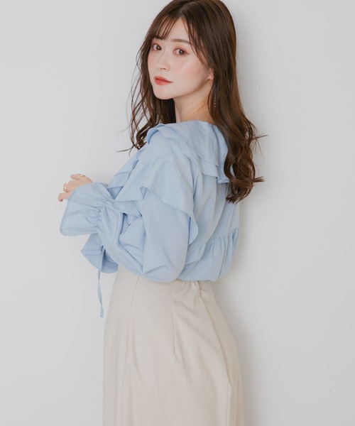 HEYUMM（ヘユム）の「ラッフルフリルブラウス（シャツ/ブラウス
