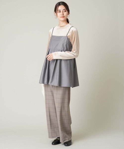 a.v.v(アーヴェヴェ)の「ロングスリーブベロアカットソー(Tシャツ/カットソー・レディース・オレンジ/ベージュ/カーキ・42/34/38/40/36)」の6枚目の写真