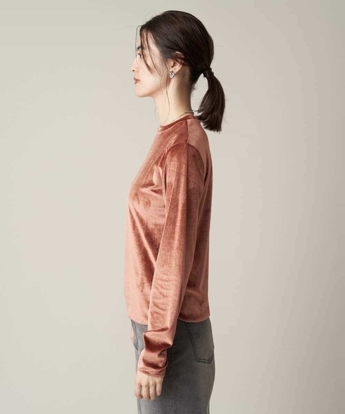 a.v.v(アーヴェヴェ)の「ロングスリーブベロアカットソー(Tシャツ/カットソー・レディース・オレンジ/ベージュ/カーキ・42/34/38/40/36)」の12枚目の写真