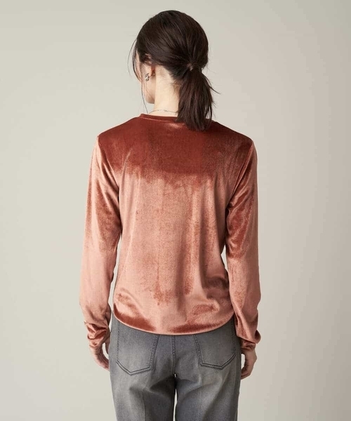 a.v.v(アーヴェヴェ)の「ロングスリーブベロアカットソー(Tシャツ/カットソー・レディース・オレンジ/ベージュ/カーキ・42/34/38/40/36)」の13枚目の写真