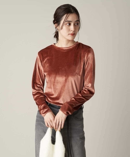 a.v.v(アーヴェヴェ)の「ロングスリーブベロアカットソー(Tシャツ/カットソー・レディース・オレンジ/ベージュ/カーキ・42/34/38/40/36)」の20枚目の写真