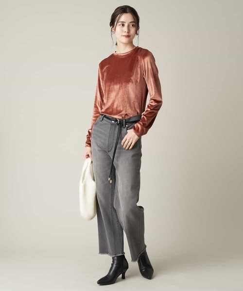 a.v.v(アーヴェヴェ)の「ロングスリーブベロアカットソー(Tシャツ/カットソー・レディース・オレンジ/ベージュ/カーキ・42/34/38/40/36)」の21枚目の写真