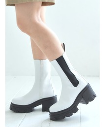 Mafmof | Mafmof(マフモフ)8cmヒールプランプサイドゴアヒールブーツ(ブーツ)