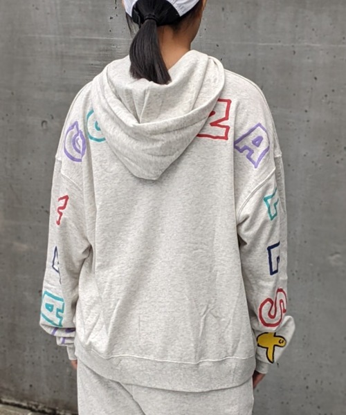 Mark Gonzales(マーク・ゴンザレス)の「MARK GONZALES ART WORK/マークゴンザレス【web限定】マルチカラー発泡ロゴZIPパーカー(パーカー・メンズ・ブラック/ブルー系/アッシュグレー・MEDIUM/X-LARGE/LARGE)」の13枚目の写真