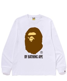 A BATHING APE®ロングスリーブTシャツ Lサイズ ホワイト（袋付き） A BATHING APE アベイシングエイプ ロンT ホワイト sizeL 瑞穂店