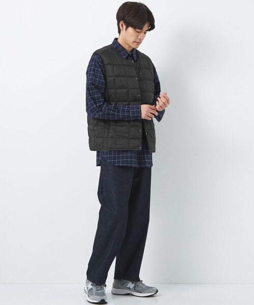 TAION（タイオン）の「【WEB限定】＜TAION＞ベーシック クルーネック インナー ダウンベスト（ダウンベスト・メンズ・ブラック/オリーブ/ダークブラウン・M/L/XL）」の6枚目の写真