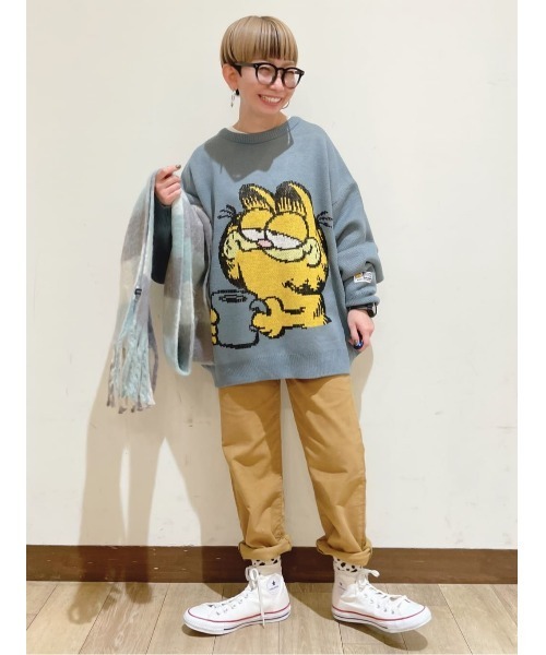 Right-on（ライトオン）の「ＧＩＲＦＩＥＬＤジャガードニット（ニット/セーター・レディース・オフホワイト/ブルー・M/L）」の8枚目の写真