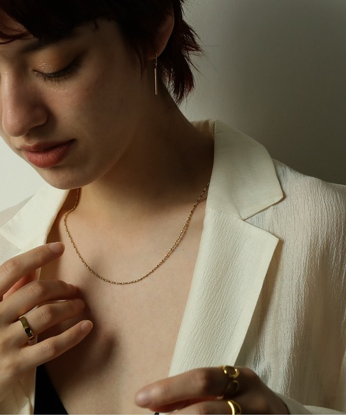 ORLEAN（オルレアン）の「金属アレルギー対応 ニュアンスデザインチェーンネックレス サージカルステンレス（ネックレス・レディース・ゴールド/シルバー・フリー）」の15枚目の写真