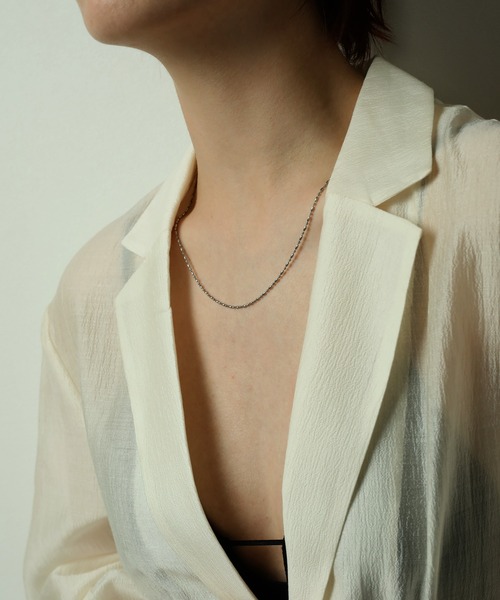 ORLEAN（オルレアン）の「金属アレルギー対応 ニュアンスデザインチェーンネックレス サージカルステンレス（ネックレス・レディース・ゴールド/シルバー・フリー）」の10枚目の写真
