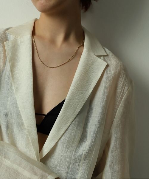 ORLEAN（オルレアン）の「金属アレルギー対応 ニュアンスデザインチェーンネックレス サージカルステンレス（ネックレス・レディース・ゴールド/シルバー・フリー）」の12枚目の写真