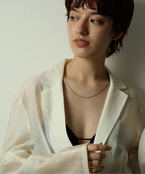 ORLEAN（オルレアン）の「金属アレルギー対応 ニュアンスデザインチェーンネックレス サージカルステンレス（ネックレス・レディース・ゴールド/シルバー・フリー）」の14枚目の写真