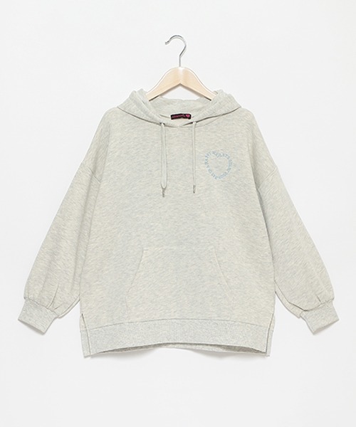 LOVETOXIC（ラブトキシック）の「バックハート裏起毛BIGパーカ（パーカー・キッズ・チャコール/アイボリー/ホワイト系その他・S/M/L）」の17枚目の写真