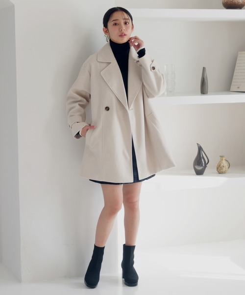 mysty woman（ミスティウーマン）の「アソートBOXタックミニスカート 989082（スカート・レディース・ブラック系その他/グリーン系その他/チャコールグレー・FREE）」の4枚目の写真