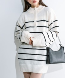 OLIVE des OLIVE | ハーフZIPチュニックワンピース　1032090340(チュニック)