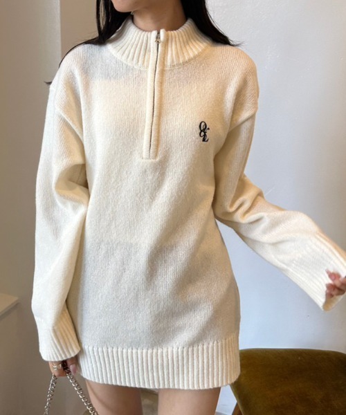 OLIVE des OLIVE（オリーブデオリーブ）の「ハーフZIPチュニックワンピース　1032090340（チュニック・レディース・ホワイト系その他/オフホワイト/トップグレー/ミント/ブラック・FREE）」の9枚目の写真