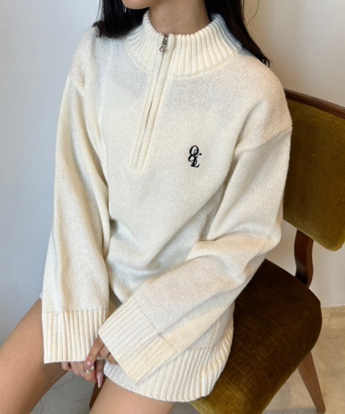 OLIVE des OLIVE（オリーブデオリーブ）の「ハーフZIPチュニックワンピース　1032090340（チュニック・レディース・ホワイト系その他/オフホワイト/トップグレー/ミント/ブラック・FREE）」の12枚目の写真