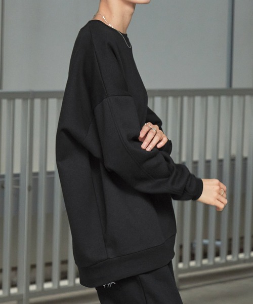 【セール】【 セットアップ 】kappa / カッパ 別注 ロゴ刺繍 ビッグシルエット裏起毛プルオーバークルースウェット+バルーンスウェットパンツ（ルームウェア/パジャマ）｜Kappa（カッパ）