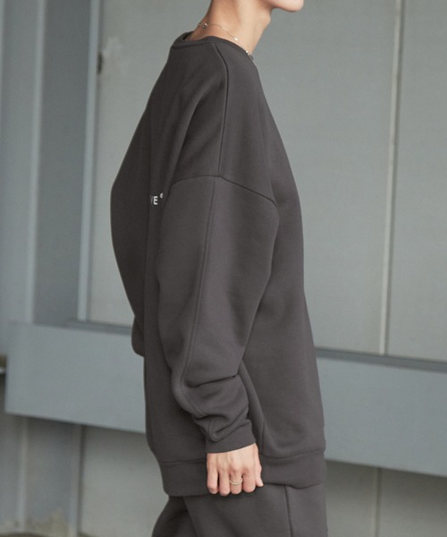【セール】【 セットアップ 】kappa / カッパ 別注 ロゴ刺繍 ビッグシルエット裏起毛プルオーバークルースウェット+バルーンスウェットパンツ（ルームウェア/パジャマ）｜Kappa（カッパ）