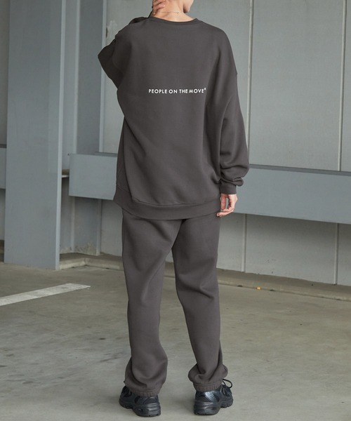 【セール】【 セットアップ 】kappa / カッパ 別注 ロゴ刺繍 ビッグシルエット裏起毛プルオーバークルースウェット+バルーンスウェットパンツ（ルームウェア/パジャマ）｜Kappa（カッパ）