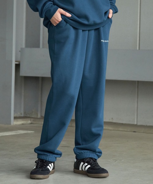 【セール】【 セットアップ 】kappa / カッパ 別注 ロゴ刺繍 ビッグシルエット裏起毛プルオーバークルースウェット+バルーンスウェットパンツ（ルームウェア/パジャマ）｜Kappa（カッパ）