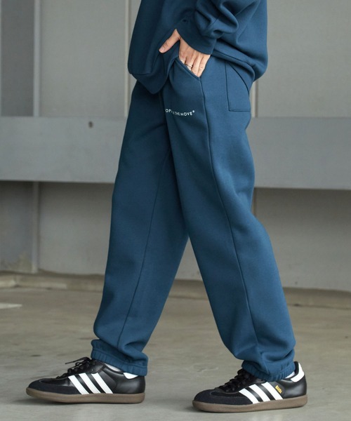 【セール】【 セットアップ 】kappa / カッパ 別注 ロゴ刺繍 ビッグシルエット裏起毛プルオーバークルースウェット+バルーンスウェットパンツ（ルームウェア/パジャマ）｜Kappa（カッパ）