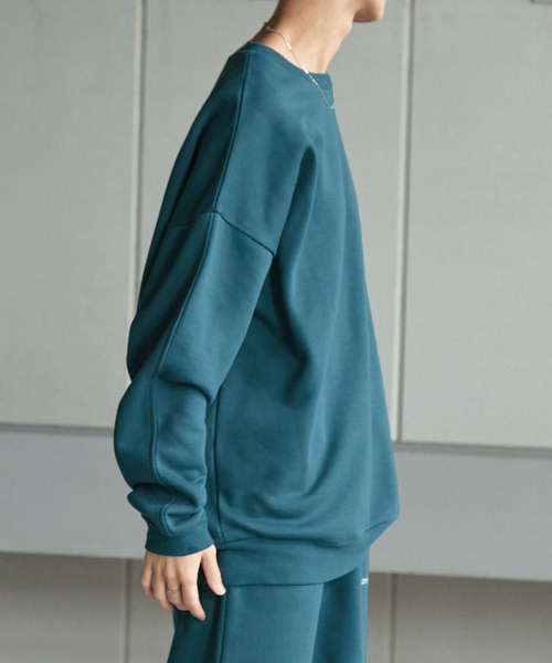 【セール】【 セットアップ 】kappa / カッパ 別注 ロゴ刺繍 ビッグシルエット裏起毛プルオーバークルースウェット+バルーンスウェットパンツ（ルームウェア/パジャマ）｜Kappa（カッパ）
