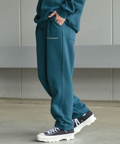 【セール】【 セットアップ 】kappa / カッパ 別注 ロゴ刺繍 ビッグシルエット裏起毛プルオーバークルースウェット+バルーンスウェットパンツ（ルームウェア/パジャマ）｜Kappa（カッパ）
