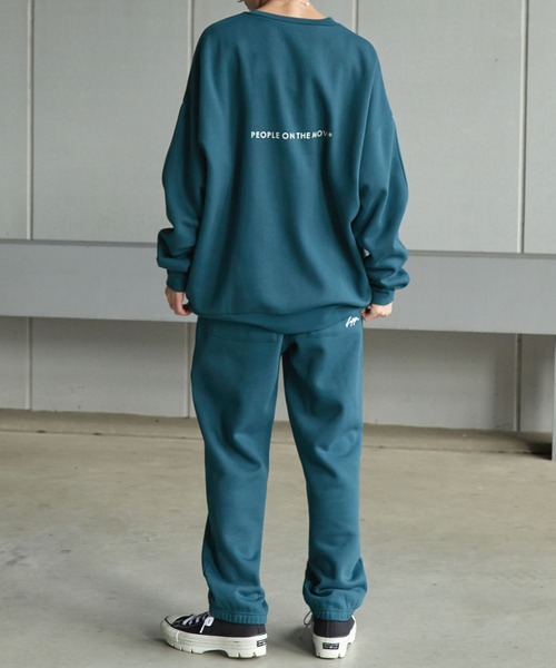 【セール】【 セットアップ 】kappa / カッパ 別注 ロゴ刺繍 ビッグシルエット裏起毛プルオーバークルースウェット+バルーンスウェットパンツ（ルームウェア/パジャマ）｜Kappa（カッパ）