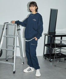 Kappa（カッパ）の「【 セットアップ 】kappa / カッパ 別注 ロゴ刺繍 ビッグシルエット裏起毛プルオーバークルースウェット+バルーンスウェットパンツ（ルームウェア/パジャマ）」