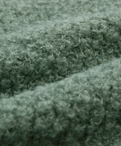 VIS（ビス）の「ショート丈オフショルニット（ニット/セーター・レディース・オフホワイト/イエロー系その他/グリーン系その他・FREE）」の6枚目の写真