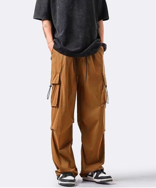 BLANC FICELLE（ブランフィセル）の「ワイド　カーゴパンツ（カーゴパンツ・メンズ・ブラック/キャメル/ベージュ・L/XX-LARGE/XL/M）」の3枚目の写真