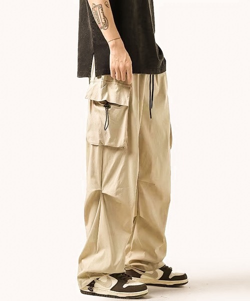 BLANC FICELLE（ブランフィセル）の「ワイド　カーゴパンツ（カーゴパンツ・メンズ・ブラック/キャメル/ベージュ・L/XX-LARGE/XL/M）」の17枚目の写真