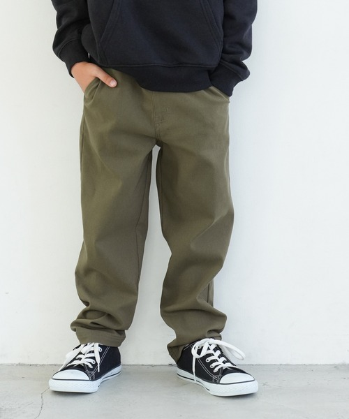 coca(coca)(コカ)の「キッズ ストレッチツイルストレートパンツ(その他パンツ・キッズ・ネイビー/ブラック/カーキ・110/120/130/140)」の1枚目の写真