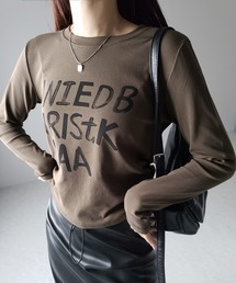 ※※【 ４olor 】サイドシャーリングレタリングロゴＴシャツ
