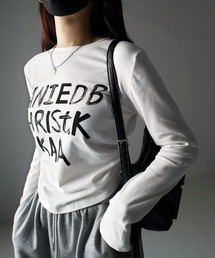 ※※【 4olor 】サイドシャーリングレタリングロゴTシャツ