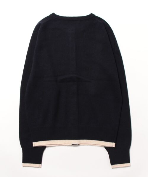 HELIOPOLE(エリオポール)の「LINE CREW CARDIGAN(ニット/セーター・レディース・ピンク/ネイビー/グレー・38)」の4枚目の写真