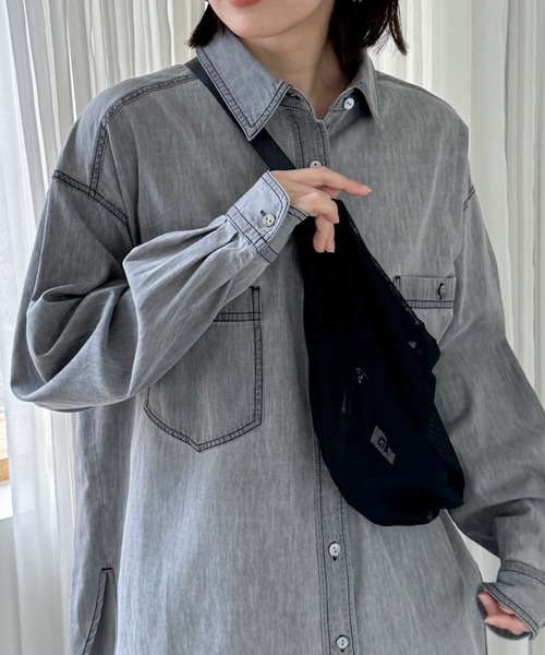 Doux archives（ドゥアルシーヴ）の「[コントロールフリーク]メッシュハーフムーンショルダー（ショルダーバッグ・レディース・ブラック/アイボリー・FREE）」の11枚目の写真