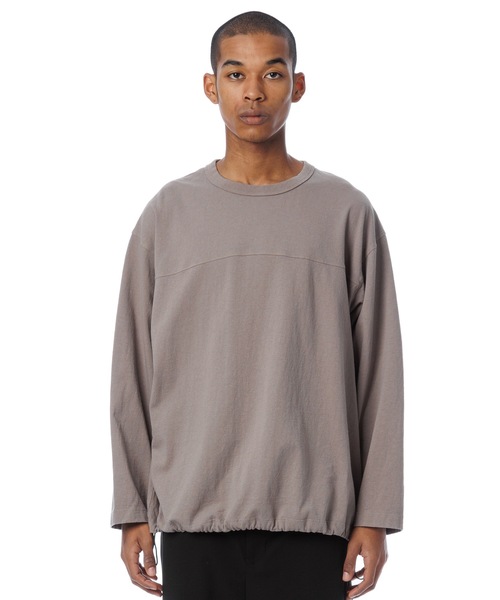 Sandinista(サンディニスタ)の「American Cotton Football Tee / アメリカンコットン後染めフットボール長袖Tシャツ(Tシャツ/カットソー・メンズ・チャコール/ホワイト/ベージュ系その他/ブラック・SMALL/MEDIUM/LARGE)」の4枚目の写真