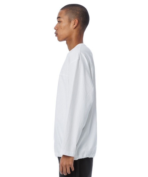 Sandinista(サンディニスタ)の「American Cotton Football Tee / アメリカンコットン後染めフットボール長袖Tシャツ(Tシャツ/カットソー・メンズ・チャコール/ホワイト/ベージュ系その他/ブラック・SMALL/MEDIUM/LARGE)」の8枚目の写真