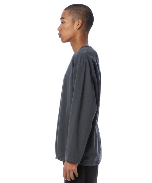 Sandinista(サンディニスタ)の「American Cotton Football Tee / アメリカンコットン後染めフットボール長袖Tシャツ(Tシャツ/カットソー・メンズ・チャコール/ホワイト/ベージュ系その他/ブラック・SMALL/MEDIUM/LARGE)」の14枚目の写真