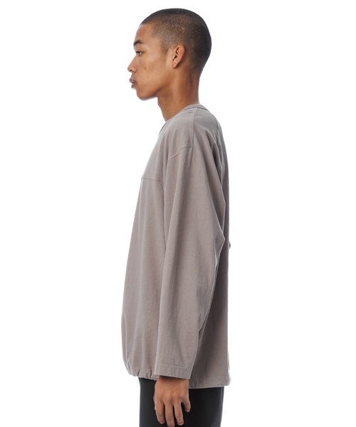 Sandinista(サンディニスタ)の「American Cotton Football Tee / アメリカンコットン後染めフットボール長袖Tシャツ(Tシャツ/カットソー・メンズ・チャコール/ホワイト/ベージュ系その他/ブラック・SMALL/MEDIUM/LARGE)」の19枚目の写真