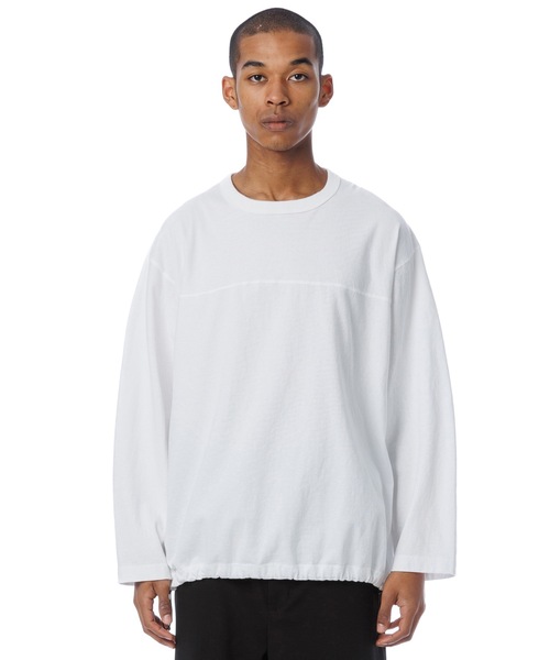 Sandinista(サンディニスタ)の「American Cotton Football Tee / アメリカンコットン後染めフットボール長袖Tシャツ(Tシャツ/カットソー・メンズ・チャコール/ホワイト/ベージュ系その他/ブラック・SMALL/MEDIUM/LARGE)」の7枚目の写真