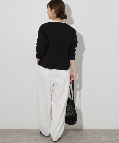 JOURNAL STANDARD relume(ジャーナルスタンダード レリューム)の「《追加3》ウォッシャブルスポンジニットクルーネックカーディガン(カーディガン/ボレロ・レディース・ブラック/ライトグレー/レッド/ホワイト・FREE)」の8枚目の写真