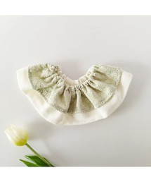 tone（トーン）の「【こまりはんどめいど】刺繍ダブルガーゼ/2重フリルスタイ/ベビースタイ / ビブ/よだれかけ(SU)（スタイ/よだれかけ）」