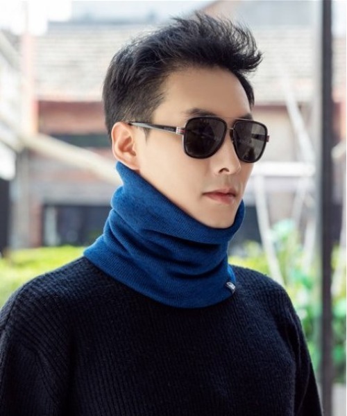 セール】裏起毛ボア ニット ゴルフネックウォーマー（ネック