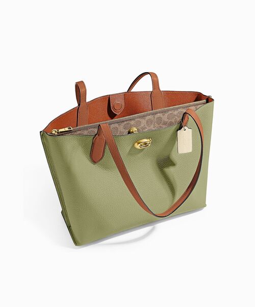 即日発送 ★COACH★ ウィロウ トート キャンバス インテリア COACH トートバッグ ウィロウ トート 24 カラーブロック ウィズ