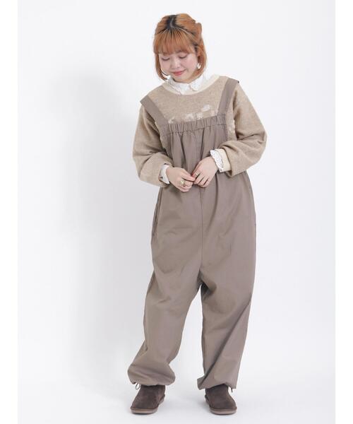 Samansa Mos2（サマンサ モスモス）の「前後着花柄ジャカードニットカーディガン（カーディガン/ボレロ・レディース・ベージュ/ミント/モカ・F）」の5枚目の写真