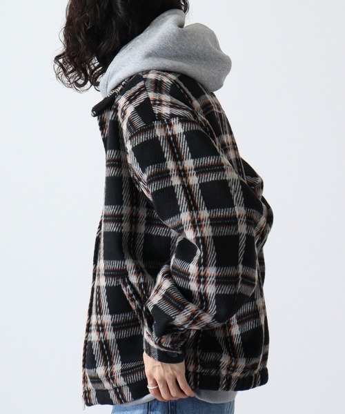 Red Cap Girl(レッドキャプガール)の「REDCAPGIRL シャギ-チェックZIPジャケット(ブルゾン・メンズ・ブラック/ブラウン・M/L)」の16枚目の写真